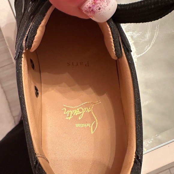 NWOT Christian Louboutin Vieira Black sneakers size 40. Worn once. - Picture 7 of 9